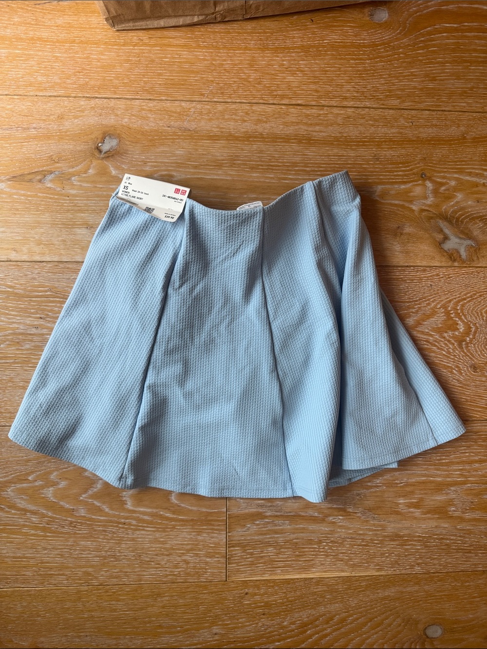 Uniqlo Active Flare Skort Pale Blue Skater Mini Skirt